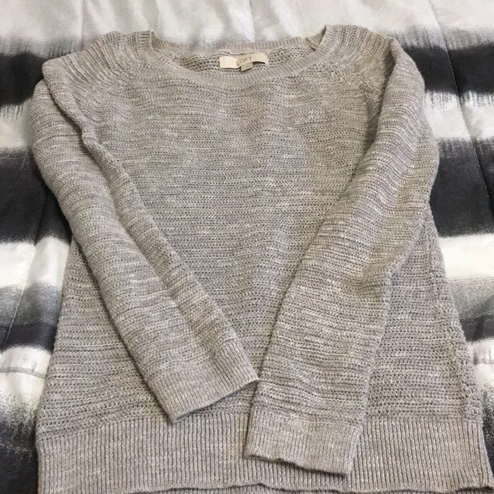 Loft gray comfy sweater - size small